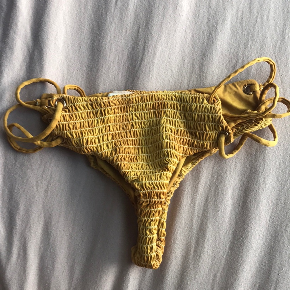 Blue Life Scrunched Up Hipster Bikini Bottom